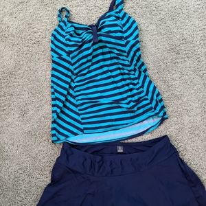 Oh Baby by Motherhood Size Large 2 Piece Maternity Swim Suit